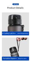 Botella Deportiva De Agua BPA Free Resistente a Fugas 400ml 560ml Para Senderismo Y Escalada Material PC Reutilizable Y Lavable - details 21