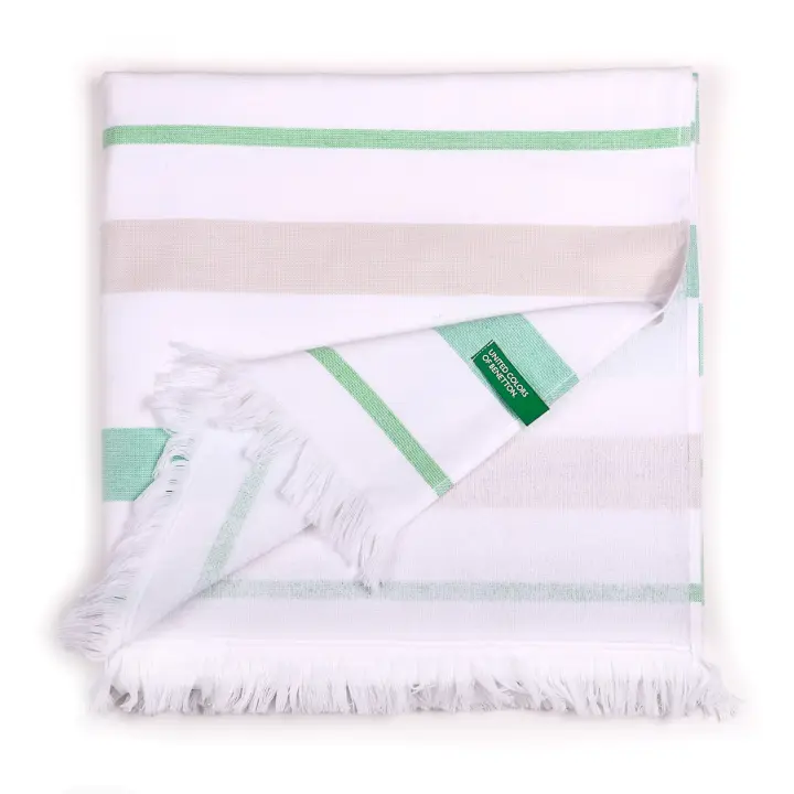 HAMMAN 80X165CM 350GSM 100%ALGODON VERDE/GRIS CASA BENETTON - 1