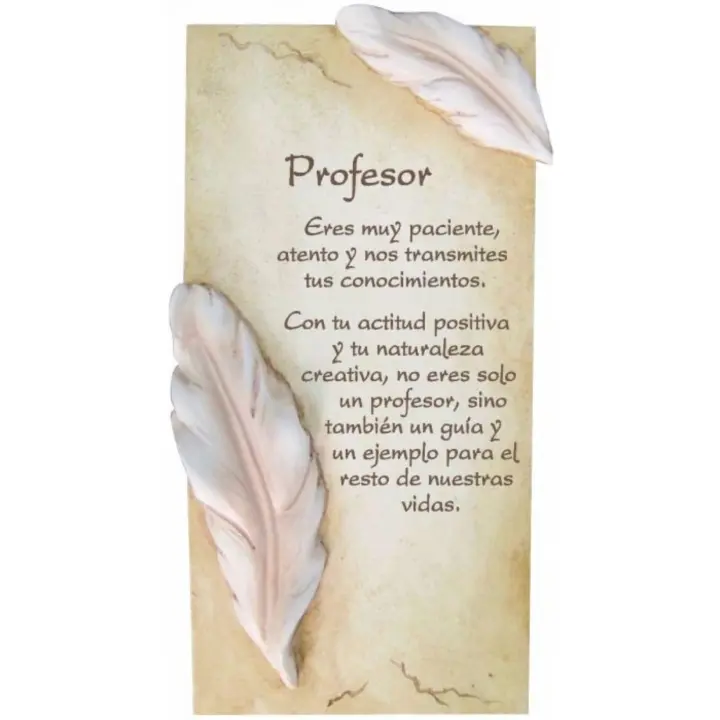 PERGAMINO de Piedra LABRADA con Textos para Ocasiones Especiales, Original Y ECONÓMICO. Especial Profesor - 1