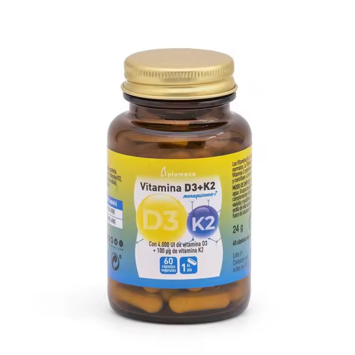 Vitamina D3+K2 plameca Huesos Fuertes y Sanos 60 cápsulas - 1