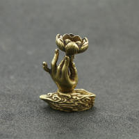 Incienso De Cobre Puro Con Forma De Buda Y Loto Marco De Incienso De Latón Para Ceremonia Zen De Té Decoración De Mesa De Té - details 5
