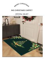 VIKAMA Alfombra De Cristal De Velours Para Navidad Antideslizante Lavable Y Repelente De Polvo Para Entrada Doméstica - details 2