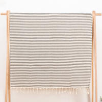 Toalla De Baño Grande De Playa Estilo Turco YEUZLICOTTON 100% Algodón 100x180CM Con Borlas Y Rayas Para Spa Sauna Y Viajes - details 6