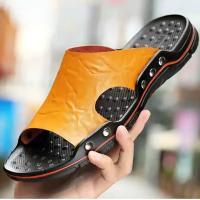 YRZL Sandalias Para Hombre De Cuero PU Clásicas Verano Zapatillas Suaves Talla Grande EVA Ligera Zapatillas Para Interior - details 7