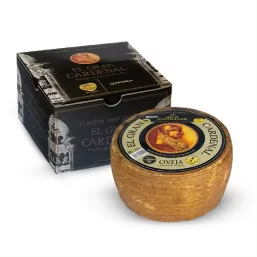 El Gran Cardenal - Queso de oveja de leche pasteurizada Queso castellano 800g a 1Kg aprox , 1ud - 1