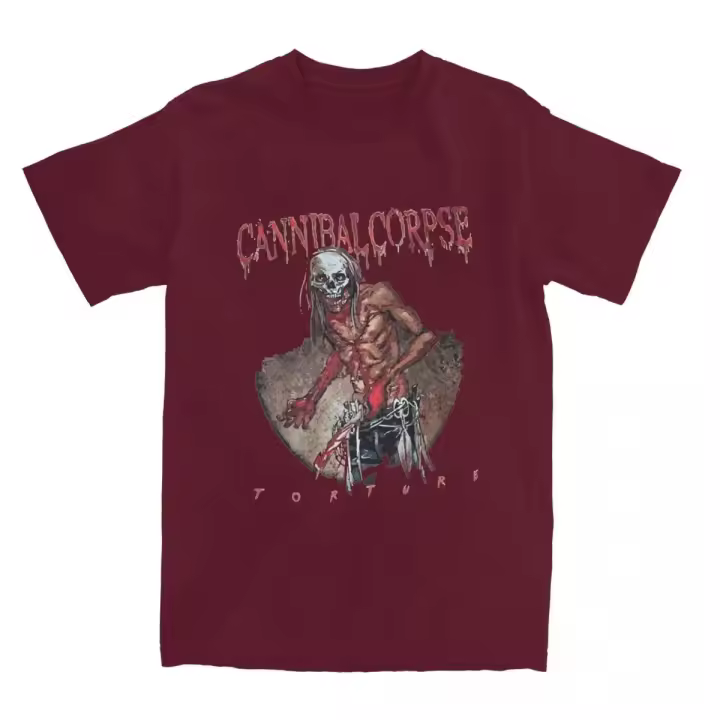 Camiseta Vintage Cannibal Corpse Torture Para Hombres Y Mujeres Camiseta De Algodón Transpirable Y Ligera Con Estampado Original De Terror - 1