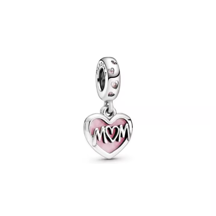 Charm Pandora Mamá de plata con esmalte rosado  798887C01 PANDORA Raíz Joyas de Plata Promoción 3x2 en Joyas de Pandora Joyas Pandora MUJER inicio Charm Pandora Mujer Pandora Original - 1