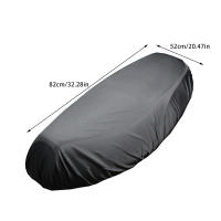 Cubierta De Asiento Para Motocicleta Universal Flexible Impermeable Protectora Contra Polvo UV Y Sol Negro 210D Accesorios De Motocicleta - details 12