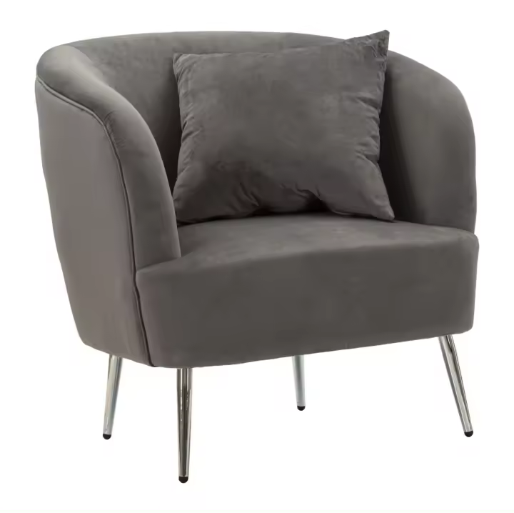 Sofá MF313, Madeira, Gris, 73x66x78 cm - 1