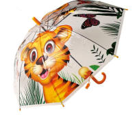 J.S ONDO Paraguas Transparente Bastón Plegable, 50cm Cerrado de NIÑO O NIÑA, Automático, 8 Varillas Resistente Al Viento,DIBUJO ANIMADO CON SILVATO - details 7