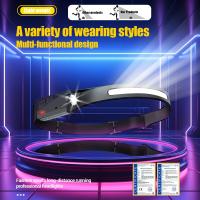 Linterna Frontal LED Con Sensor Rechargeable USB 1-20 Pack Batería Integrada Para Camping Pesca Y Actividades Al Aire Libre Impermeable Con Modos De Luz Diversos - details 8