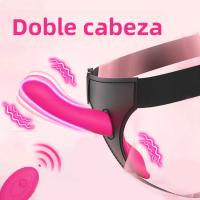 Vibrador Doble Cabeza Con Correa Ajustable Y 10 Modos De Vibración Para Parejas Y Lesbianas Juguete Sexual Para Mujeres - details 10