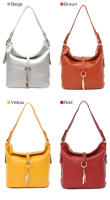 Bolso De Hombro Para Mujer Zency Elegante Azul De Cuero Genuino 100% Bolso Hobos Blanco Mochila Mensajera Para Dama Con Decoración De Cerradura Charm Lock Tamaños Variados - details 12
