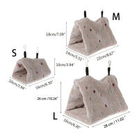 Nido De Hamaca Triangular Para Perros Y Gatos Casa De Aves Colgante Manta Térmica Para Invierno Tent De Cages Portátil Suministros Para Mascotas - details 0