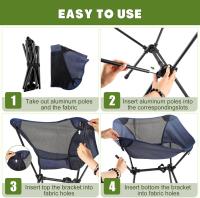 Silla Plegable Camping, Silla Plegable Ultraligera para Adultos, Capacidad de Carga de 100 kg, Silla Plegable, Silla de Pesca con Bolsa de Almacenamiento para Picnic, Senderismo, Campamento, jardín - details 0