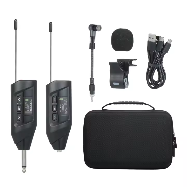 Sistema De Micrófono Inalámbrico UHF Profesional Baomic TR15 Para Saxofón 16 Canales Accesorio Para Instrumentos Electrónicos - 1