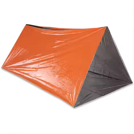 Tienda de supervivencia de emergencia para 1 persona, refugio de supervivencia para acampar y hacer senderismo (naranja) - 1