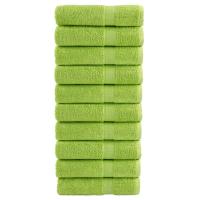 vidaXL Toallas de baño 10 uds 100% algodón 100x150 cm 600 gsm toalla Color Verde manzana,  orange,  Tuquesa y mas - details 0