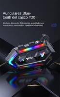 Auriculares De Motocicleta Bluetooth 5.3 Y20 Con Interfono 1000mAh Impermeable Para Conductores Comunicador Con Altavoces - details 3