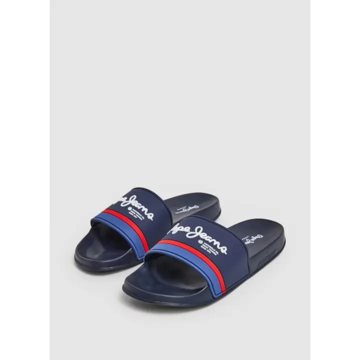 Chanclas hombre PEPE JEANS PMS70123 595 PALA PISCINA MARINO LOGO BLANCO 32064 24V - 1
