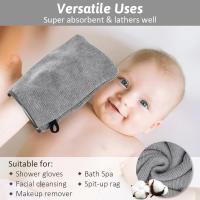 Manoplas de Baño Guantes para Lavarse, Juego de 8 Guantes de Baño de 15 x 20 cm, Manoplas de Baño con Cordón, Microfibra Premium, Ternura - details 3