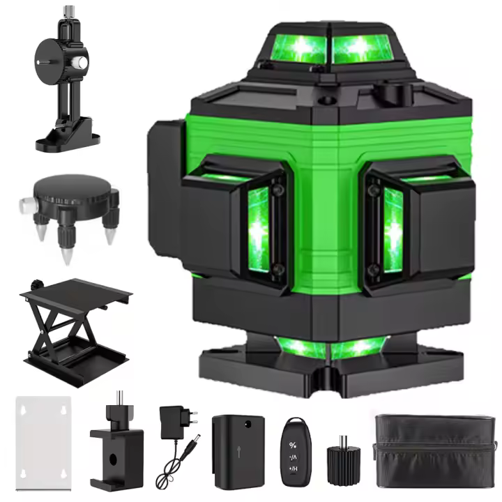 Nivel Láser 4D de 16 Líneas, Línea Verde, Autonivelante, 360 Horizontal y Vertical, Súper Potente. Herramienta Láser para el Hogar, Equipos de Construcción y Proyectos de Bricolaje. - 1