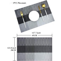 4 Pcs Tapetes De Comedor Tejidos En PVC Resistentes Al Calor Espesados Lavables Sin Desvanecimiento Adecuados Para Mesa De Comedor Y Cocina - details 7