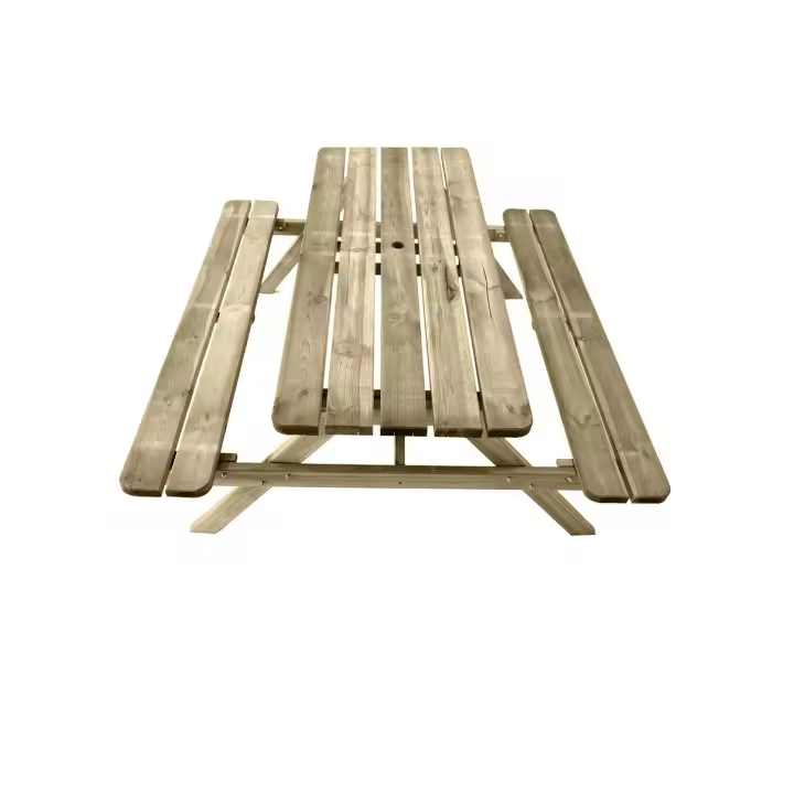 JARDIN202 - Mesa de Picnic para 6-8 adultos | Resistencia | Comedero de madera para exterior | 177 x 152 x 71 cm - 1