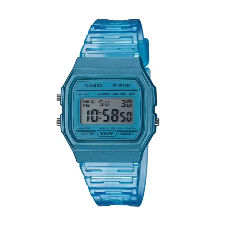 Reloj Azul Transparente F-91WS CASIO COLLECTION - F-91WS-2EF - 1