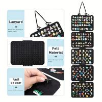 Organizador De Joyas Plegable En Tela 1pc Colgante De 5 Niveles Para Pendientes Y Collares Bolsa De Almacenamiento Para Pulseras Y Collares - details 7
