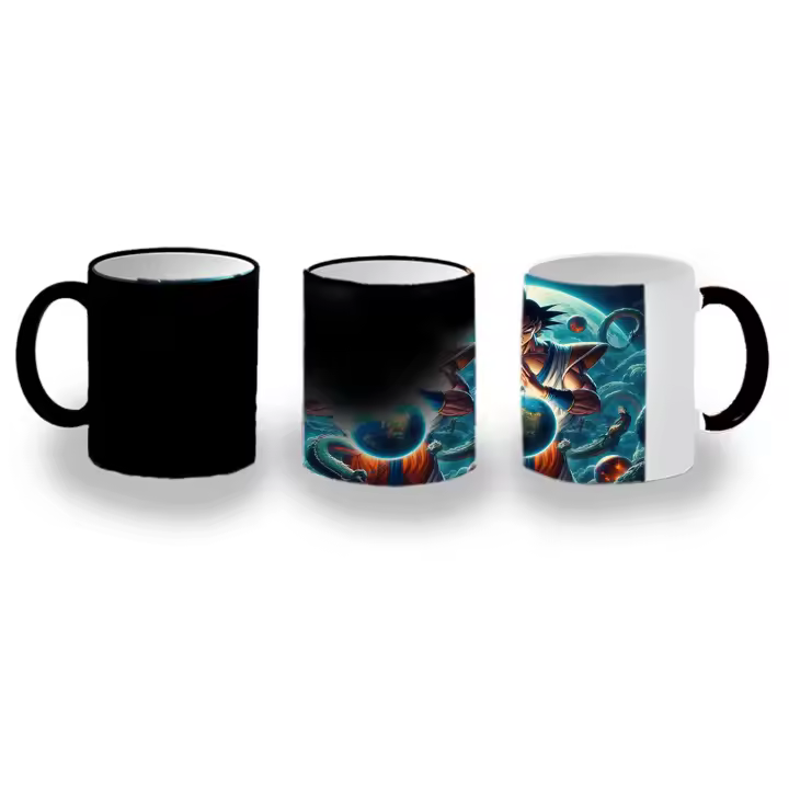 MERCHANDMANIA TAZA MÁGICA dios goku dragon shenron z bola dioses god super magic mug - 1
