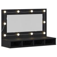 Armario Espejo LED vidaXL en Roble Negro - 90x31.5x62 cm - details 2