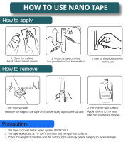 Cinta Adhesiva Doble Cara Nano Impermeable Y Resistente Al Calor Para Decoración De Baño Y Hogar Reutilizable Y Transparente - details 9