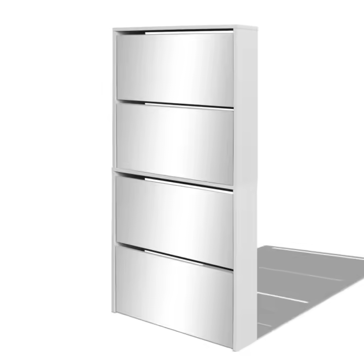 VidaXL Zapatero Fósforo 4 niveles con espejo 134x63x17 cm - 1