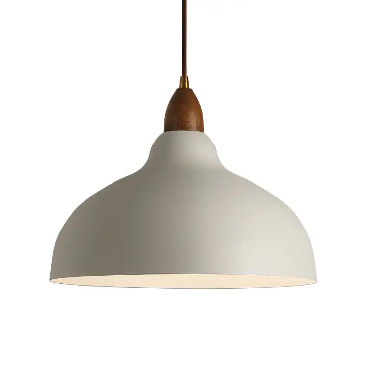 Lámpara Colgante Moderna Nórdica Minimalista En Blanco Y Negro Metal Retro Para Decoración De Dormitorio Sala De Estar Comedor Barra - 1