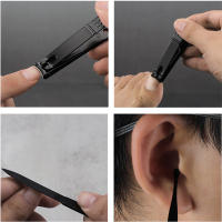 Juego De Aparadores De Uñas Profesionales En Acero Inoxidable Negro Para Uñas De Dedos Y Pies Cortador De Uñas Trimmer De Uñas - details 5