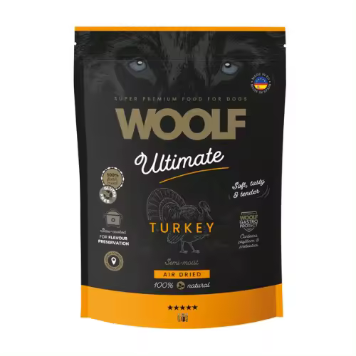 Alimento para perro Semihúmedo de Pavo 1kg Woolf Ultimate - 1