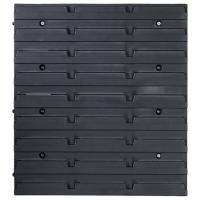 vidaXL Kit de cajas de almacenaje 96 pzas paneles de pared rojo negro - details 4