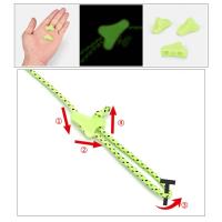 10PCS GLOW in the DARK Guyline Runners Accesorios De Tenda Para Camping Y Caravana Correa De Viento Con Hebilla De Fijación En Nylon - details 7