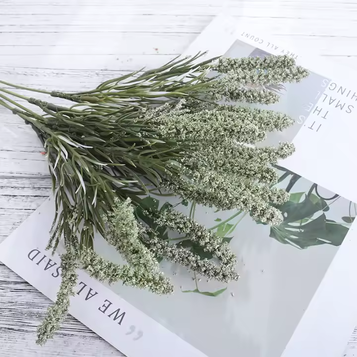 Arreglo Floral Artificial De Brevas Bebé Lavanda Para Bodas Y Fiestas Decoración De Hogar Vaso De Flores DIY Corona De Navidad - 1