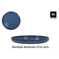 MAXHOME-La Mediterránea Bandeja Redonda Chester Azul,Set de 4,8 piezas de Platos Porcelana,plato de cena,plato para carne,Pasta, bandeja,Varios medidas - details 3