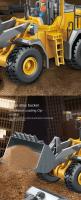 Bulldozer RC, juguete de construcción con control remoto de 9 canales, escala 1:20, totalmente funcional, con luces y efectos de sonido, ideal como regalo de cumpleaños para niños. - details 7