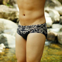 Bragas Sexys De Natación Estampadas Tiras De Estiramiento Trousers De Playa Deportivos Para Hombres Verano Push-up Con Relleno - details 3
