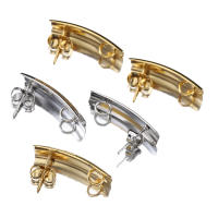 10pcs Pendantes De Estudium En Acero Inoxidable Rectangular Con Base Y Tapón Para Orejas Herramientas Para Joyería DIY - details 22