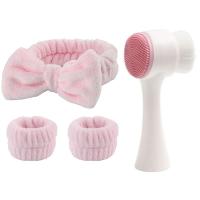 Kit De Belleza Para Mujeres Y Niñas Limpieza Facial Con Cepillo De Silicona 3Pcs Headband De Spa Y Yoga Herramienta Para Vida Diaria Más Conveniente - details 1