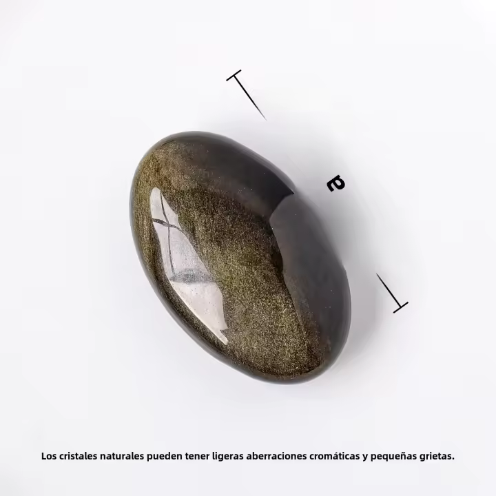 Piedra De Cristal Natural Obsidiana Amarilla Para Palma De La Mano Juguete De Pulgar Para Compresión Caliente Sanación Salud Energía Gemas Regalos Familiar - 1