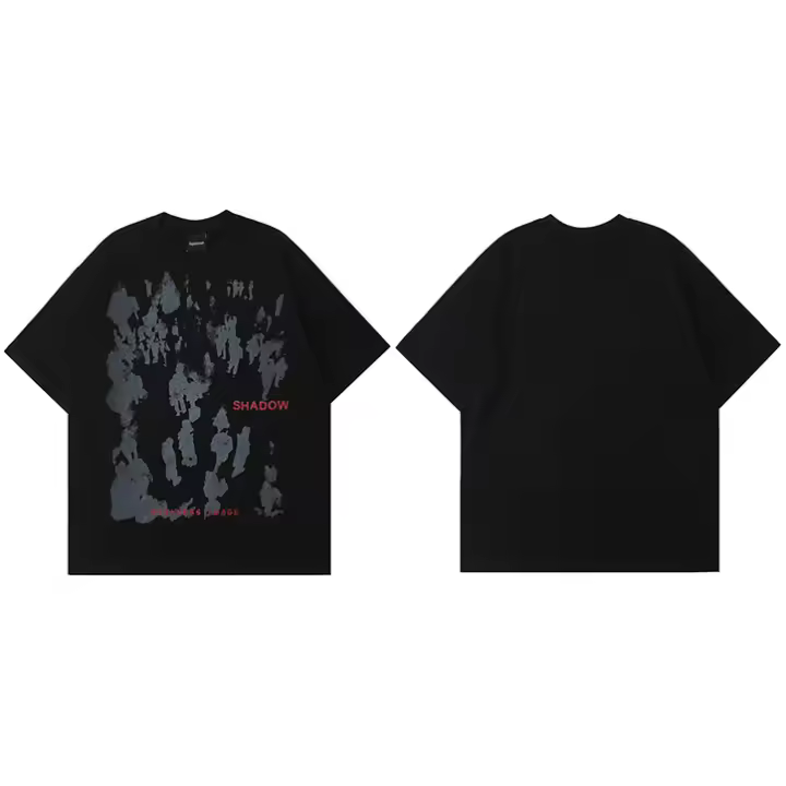 Camiseta Hip Hop Gótica Rock Corta Para Hombre Harajuku Casual Algodón Suéter De Calle Estilo O-Neck Manga Corta Primavera Verano - 1