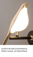 Lámpara De Pared LED Nórdica Con Pájaro Dorado Rotatable Para Sala De Estar Barra Lámpara De Noche Para Cama Moderna Instalación En Pared Material De Hierro Fuente De Luz LED - details 0