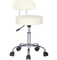 TABURETE GIRATORIO CON RESPALDO ALTURA  REGULABLE,SILLA GIRETORIO CON ESPALDA PARA MANICURA,SALON,PELUQUERIA,MEDICOS Y ESTETICAS - details 1