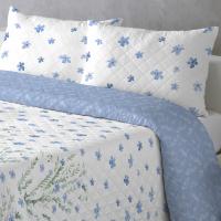 UNIFABRIC HOME TEXTIL Colcha Bouti Primavera Verano Reversible Color Azul Mod.VARELIA Cama 90 ,105,135 y 150  Ligeras y Suaves ,Incluye fundas de cojín,Termosellada No hace bolitas y facil planchado - details 2